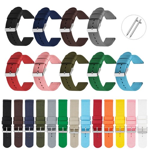 Fashion Nylon Smart Watch Strap Band 18mm-24mm Replacement Quick Fit Bracelet