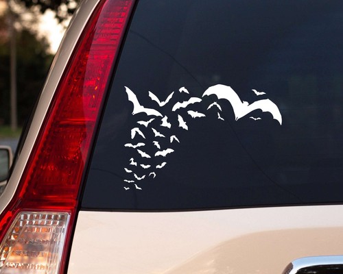 Bats Decal, Flying Foxes Colony, Vinyl Sticker for Cars, Laptops, Halloween Fun - 第 4/39 張圖片