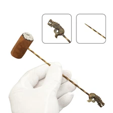 Metal Cigar Needle Knife Handmade Brass Copper Drill Cigarette Creative Hairpins