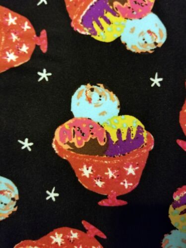 Leggings LuLaRoe OS Ice Cream Sundae taglia unica UNICORNO! Nero nuovo taglia 2-10 - Foto 3 di 7