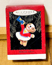 Hallmark Keepsake Puppy YULETIDE CHEER 1996 Dog Cheerleading Ornament