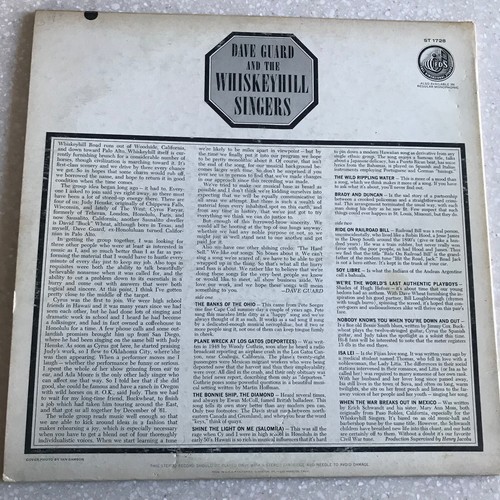 Dave Guard Whiskey Hill Singers Folk BlueGras CAPITOL FDS Stereo Lp Vinyl Record - Picture 2 of 18