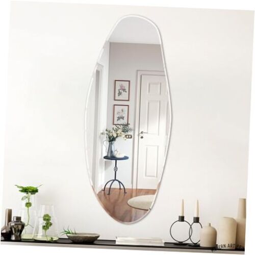 Irregular Wall Mirror, Large Asymmetrical Mirror Irregular 51"x20" Cloud