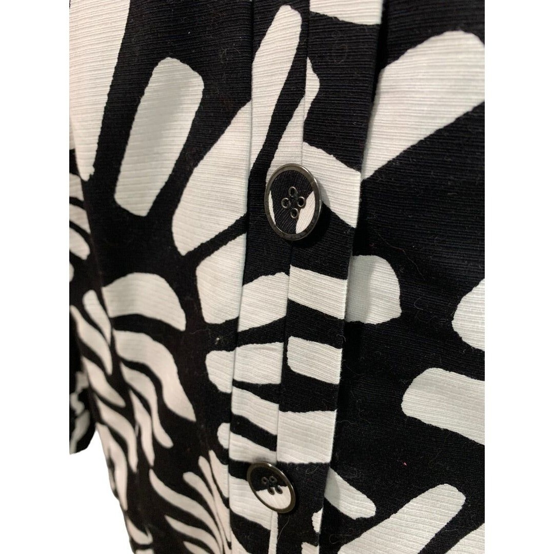 Medium Chico's Black White Pattern Women's Jacket… - image 3