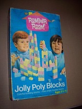 vintage 1970 Romper Room Jolly Poly Blocks by Hasbro hard to find toy