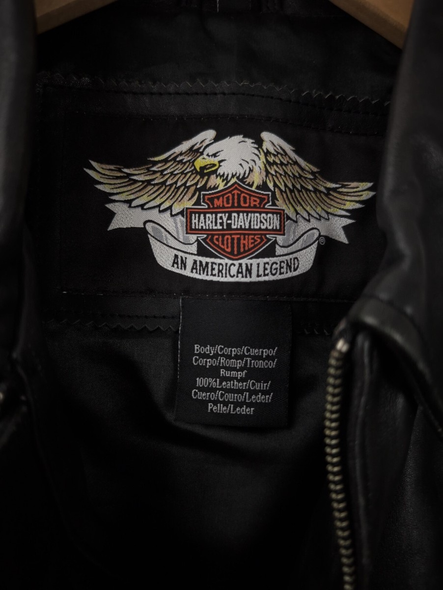 Harley-Davidson ジャケット HARLEY DAVIDSON Women's Sz L Hand Painted Eagle Leather Moto