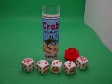 Crab Dice Game - Instructions with 5 Dice Tabletop Gaming Customized D6 RPG