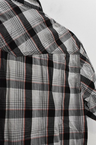 Twenty X Mens Tartan Plaid Short Sleeve Flap Pocket Cotton Button Up Shirt M - Picture 7 of 9