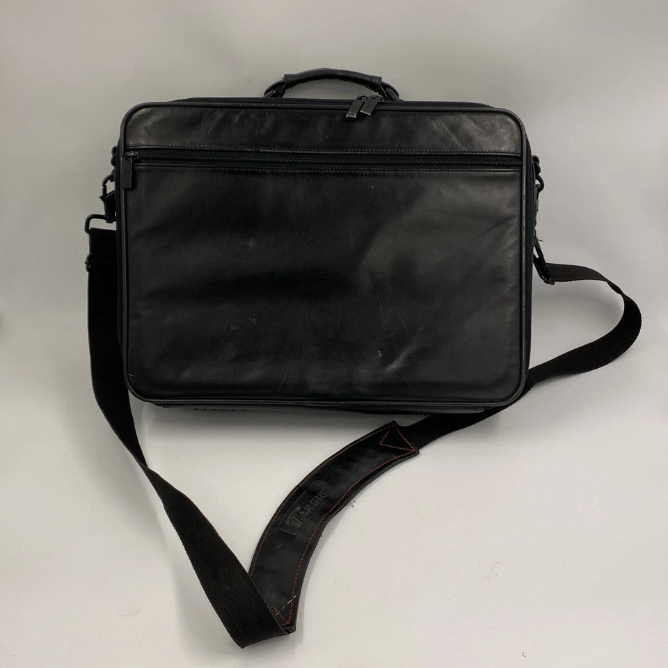 Original Targus Synthetic Leather Black Business Travel Computer Laptop Bag - Image 4 of 4