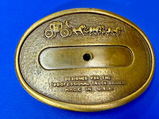 Profesional Truck Driver Brass Tone Vintage Belt Buckle W USA - No Name Plate