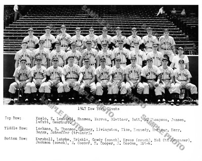 1947 NEW YORK GIANTS BASEBALL 8x10 TEAM PHOTO | eBay
