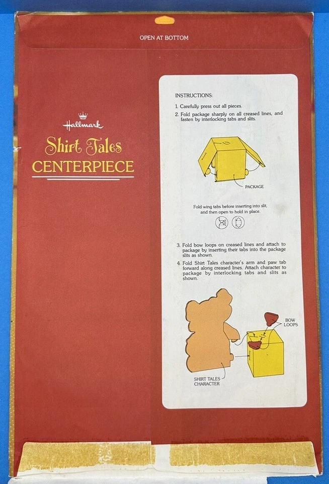 Shirt Tales Centerpiece Super Birthday Party Decoration Hallmark 1982 VTG - Image 2 of 4