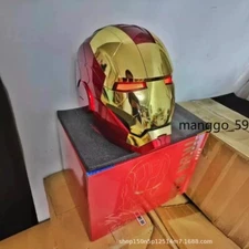 Autoking Iron Man Gold MK5 Helmet Electronic Voice Activated Open&Close Mask New