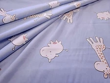 Nursery Animal Satin Charmeuse Pajama Pants Famous Maker Fabric Sold By The Yard