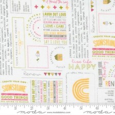 Renew By Sweetwater For Moda - Rainbow Text Collage  55560-15