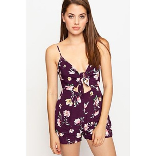 TUTA CORTA TALLY WEIJL TG.S TUTINA CON NODO A FIORI BORGOGNA PURPLE SALDI |  eBay