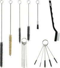 17 Piece Diamond Shine Nylon Mini Cleaning Brush Set Metal Straws Spray Guns