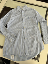 Men's Walt Disney World Mickey Logo Striped Long Sleeve Dress Shirt - Size M