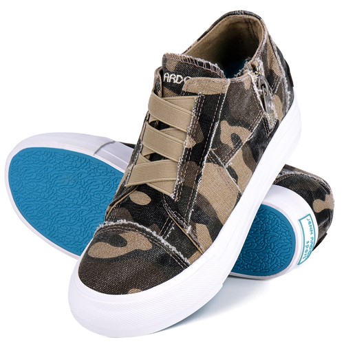 Women's Casual Shoes Slip On Canvas Sneakers Shoes Outdoor Drving Walking Shoes - Picture 18 of 129