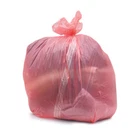 Red Laundry Bags with Soluble Dissolving Strip - Disposable Laundry Bags