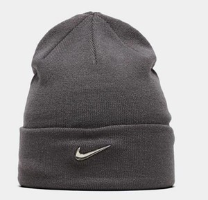 Nike Mens Metal Logo Swoosh Beanie Winter Hat Warm Knitted Grey One Size S113-18 | eBay