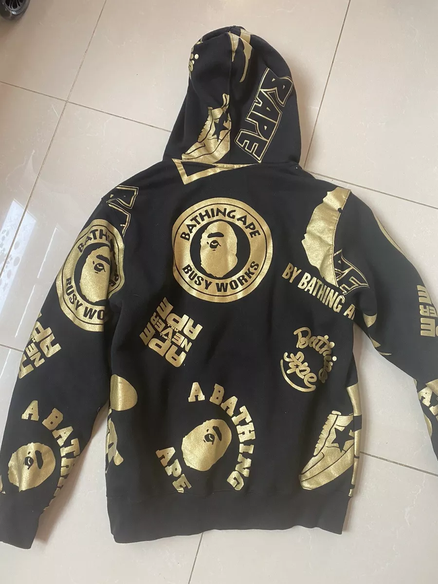 Gold cheap bape hoodie