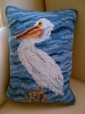 Pete The Pelican Rug Hooking Paper Pattern - Prairie Road Designs