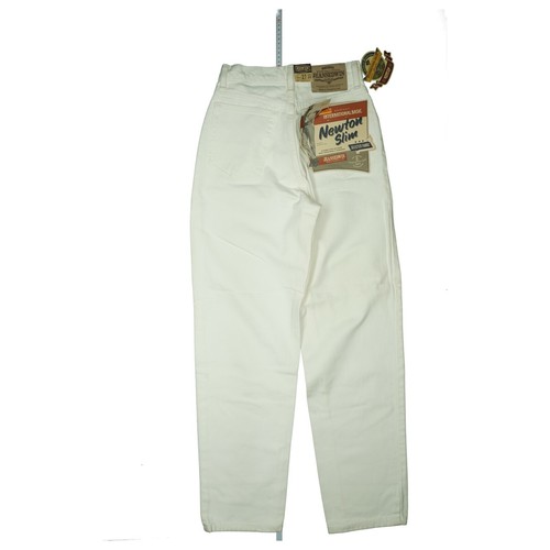 Edwin Newton Delgado Vaqueros 80er 90er Legendario 27/28 W27 L28 Unisex Blanco - Imagen 3 de 7