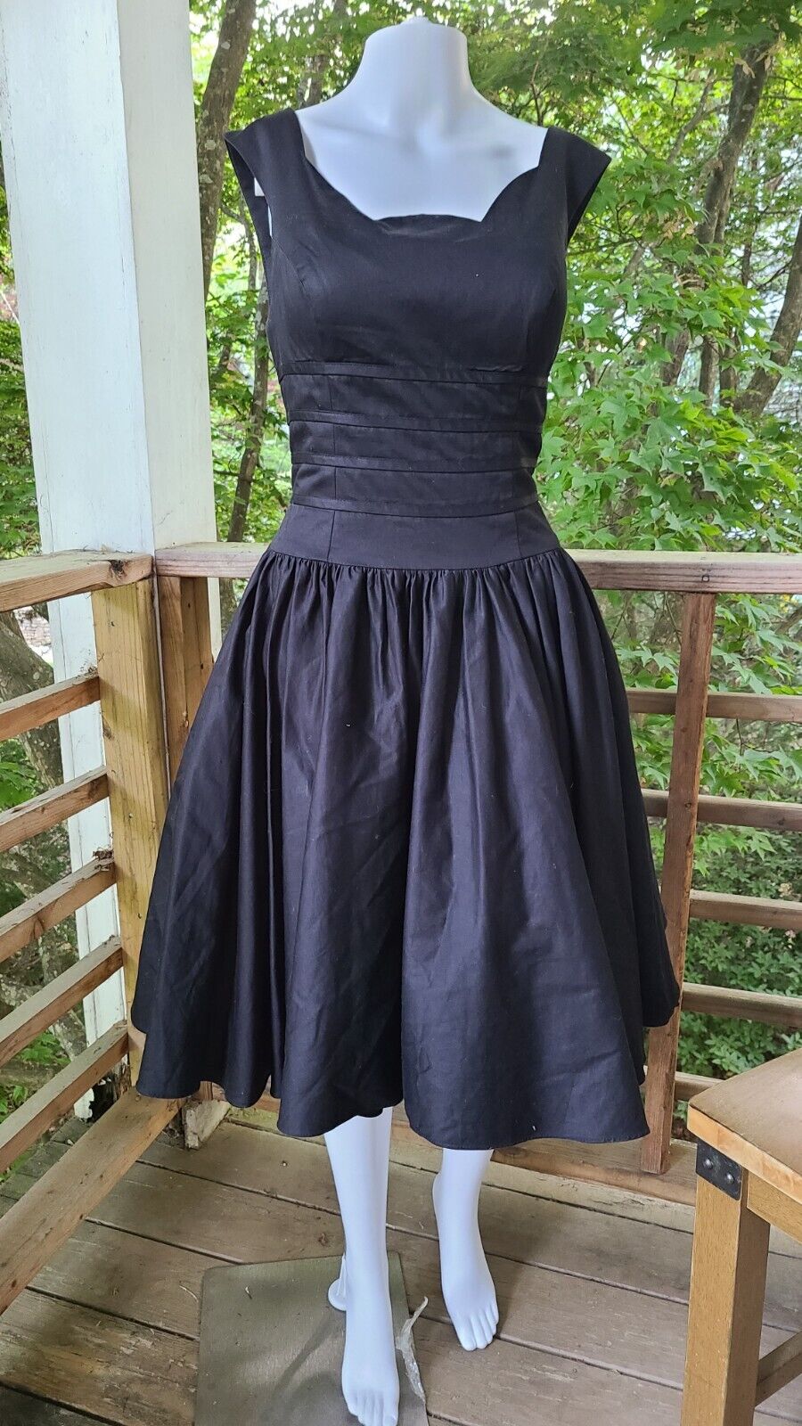 Unique Vintage Rockabilly Crinoline Hoop Skirt 1950s Style Dress ML Bombshell 