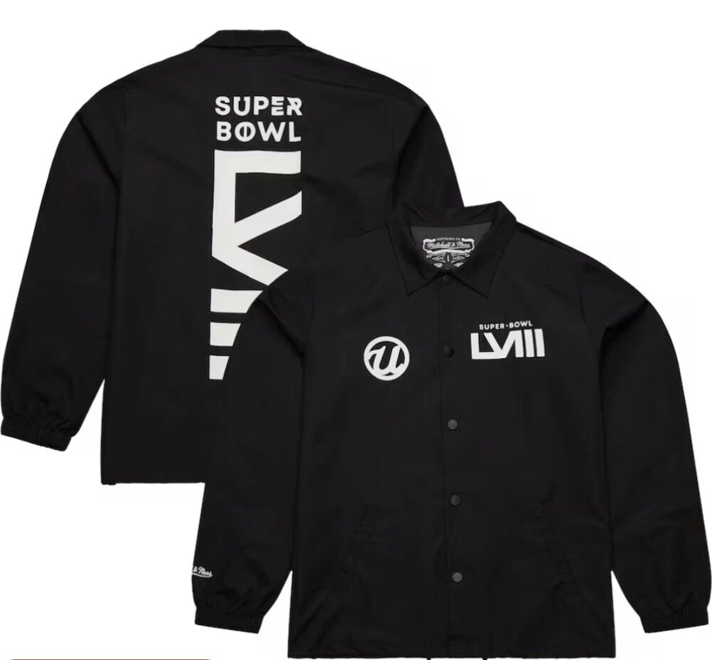 Giacca Full Snap Usher Super Bowl LVIII Collezione Mitchell & Ness Coaches MED