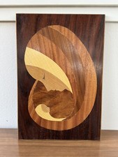 Quadro In Legno Intarsiato Madonna Icona Sacra Intarsio Su Legno