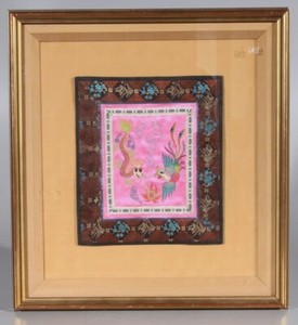 BEAUTIFUL FRAMED CHINESE EMBROIDERY 