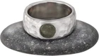 Natural Moldavite Mens Ring 925 Sterling Silver Ring Mens band Ring