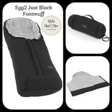 Image of Egg2 Deluxe Stroller Footmuff - Just Black - Rrp £85