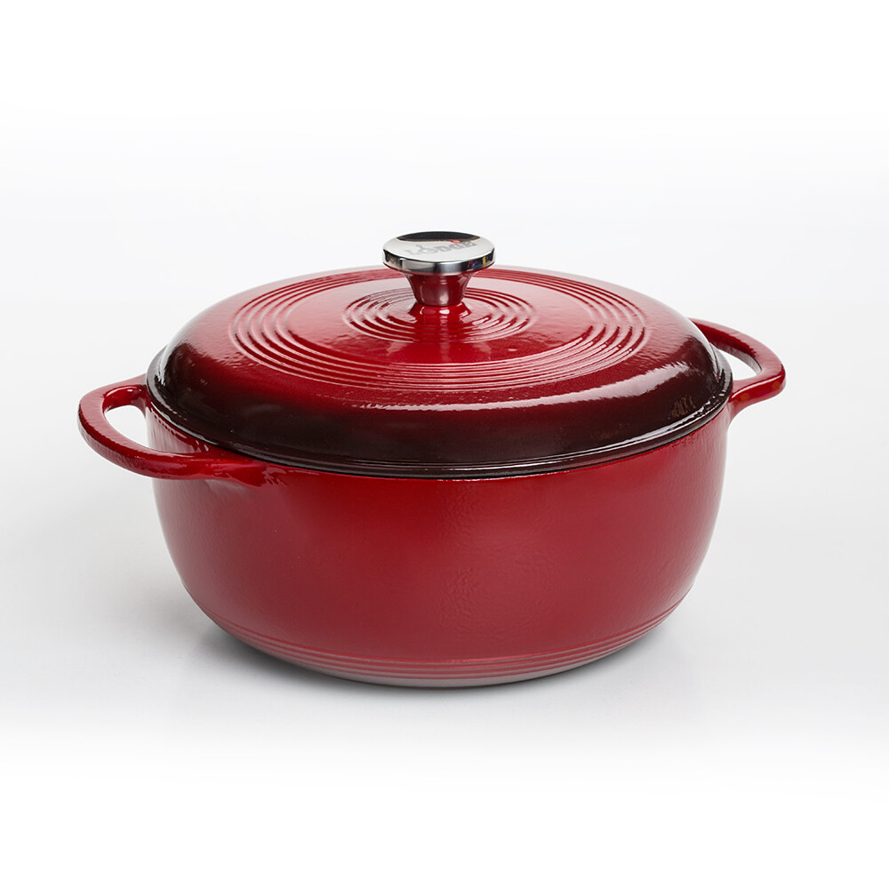 Lodge+Color+EC6D43+6qt.+Enameled+Cast+Iron+Dutch+Oven++Red for sale