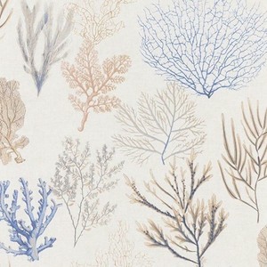 9762 Rivage Coral Foliage Blue Casadeco Wallpaper Ebay