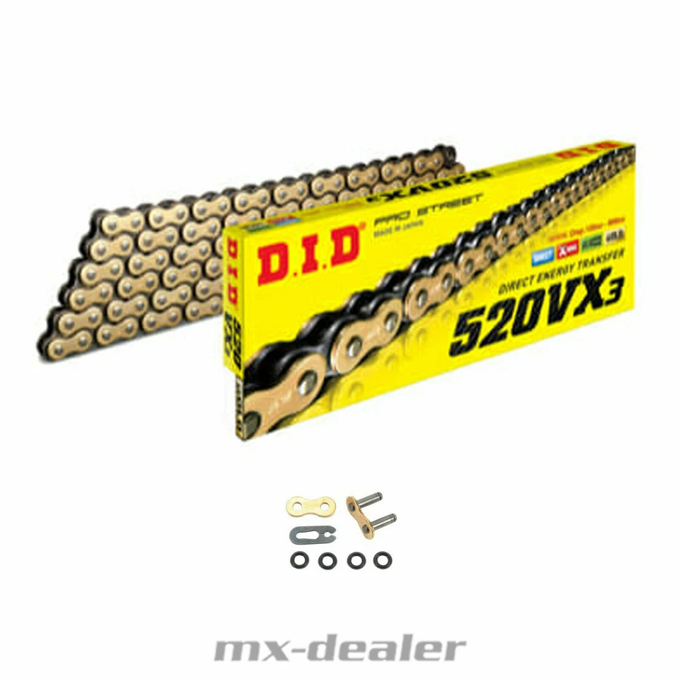 GP-TECH Factory Sprocket Kettenkit Honda Rot DID 520 VX3 X Ring CRF 450 CR 250 - Bild 2 von 4