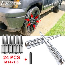 4.4" Closed End M14x1.5 Wheel Spike Lug Nuts For GMC Sierra 1500 GMT 400 800 900