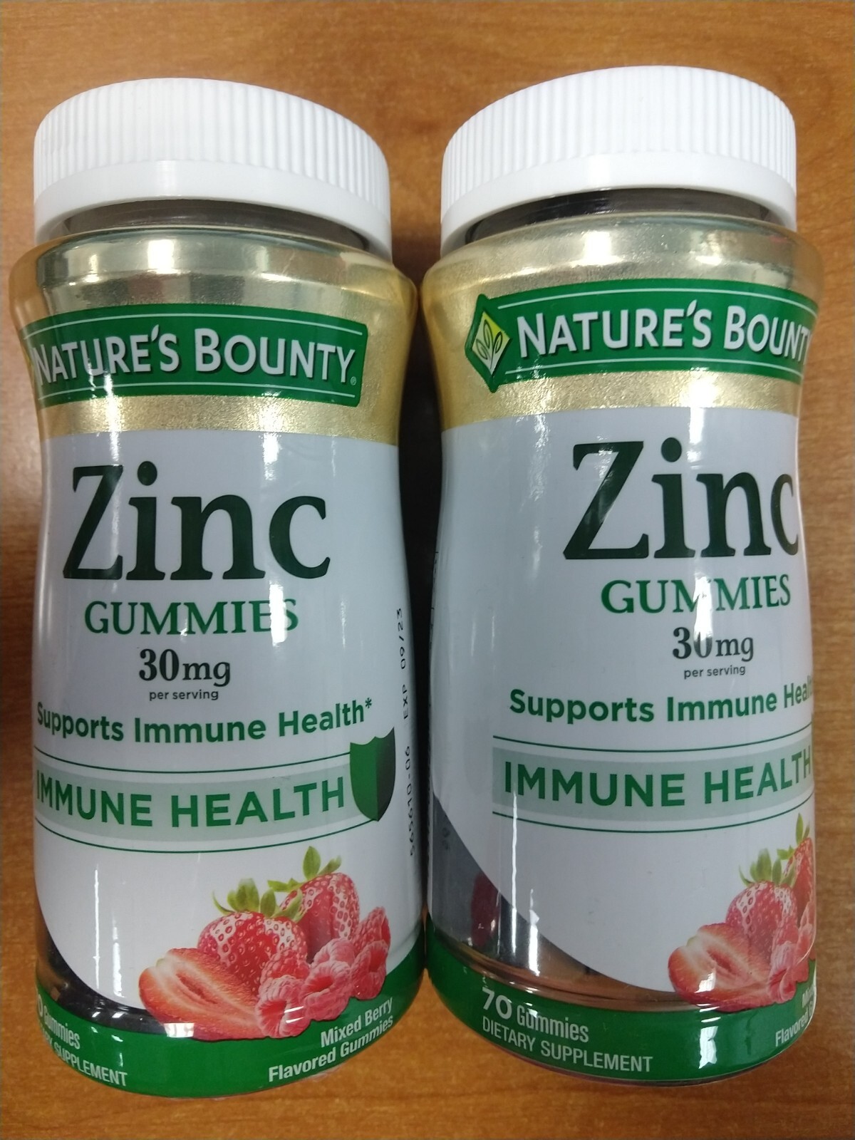 2 Pk Nature's Bounty ZINC GUMMIES 30mg, Mixed Berry, 70 Ct Exp. 10/31/23 W3D eBay