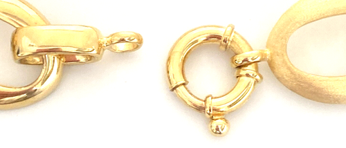 Italien Gold über Sterling Silber / 925 zwei Texturen große Glieder Kette Halskette - Bild 5 von 10