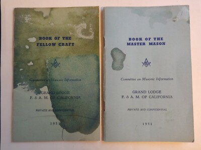 Book of the Fellow Craft, Master Mason Grand Lodge F & AM California Freemasons