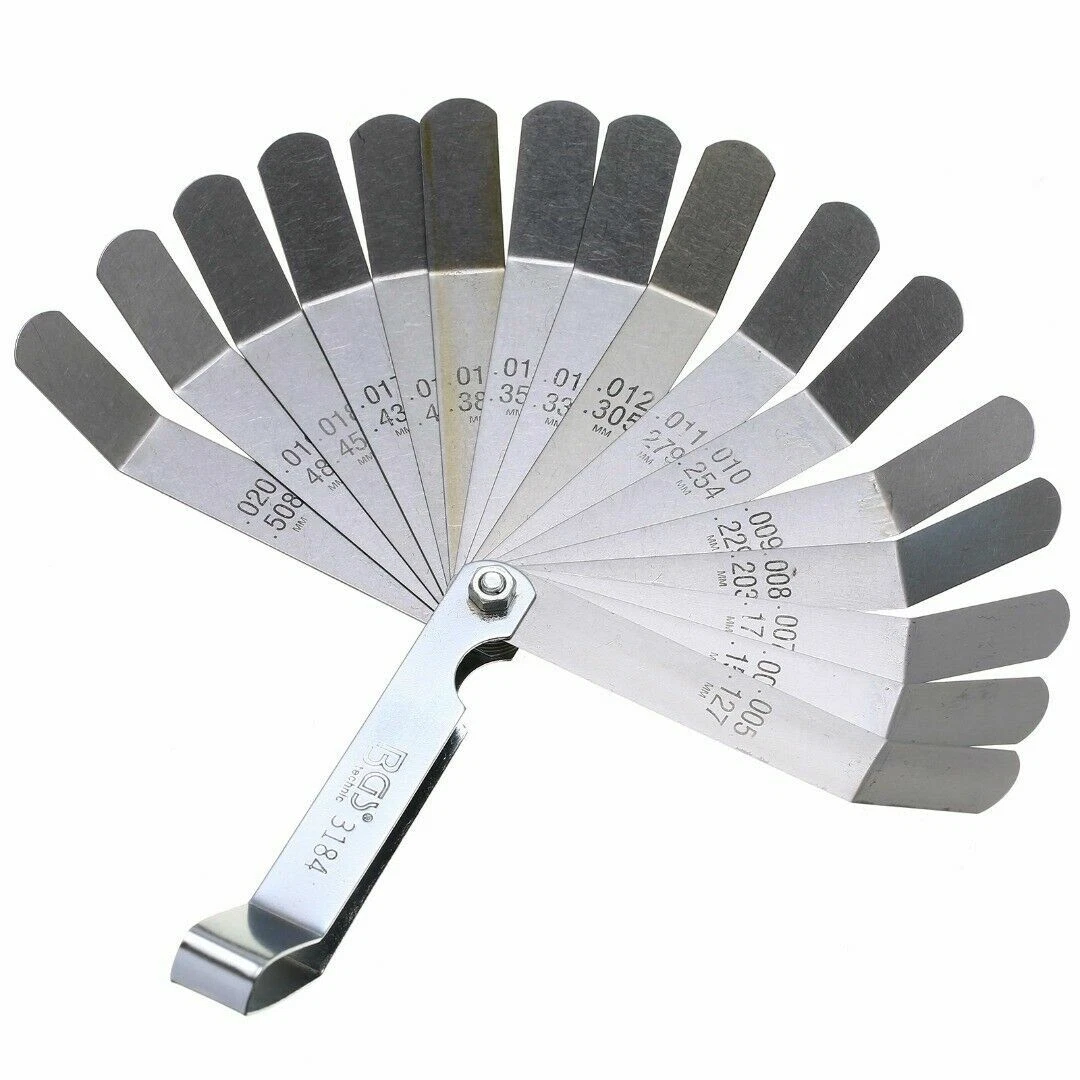 Feeler Gauge 1x Metric 16 Blade 0.127 0.508mm Guage Measure Valve Offset Gauge