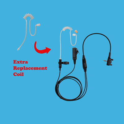 2 Wire Surveillance Kit Earpiece Extra Tough Tube for Motorola Vertex VX-454