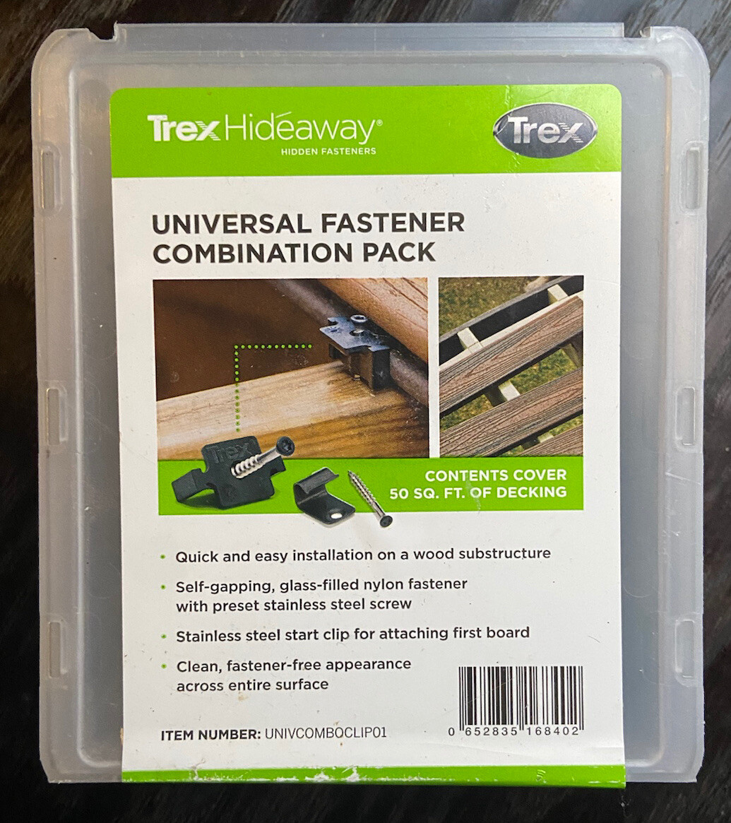 Trex hideaway hidden fasteners 50 Sq. feet Combination pack New Decking