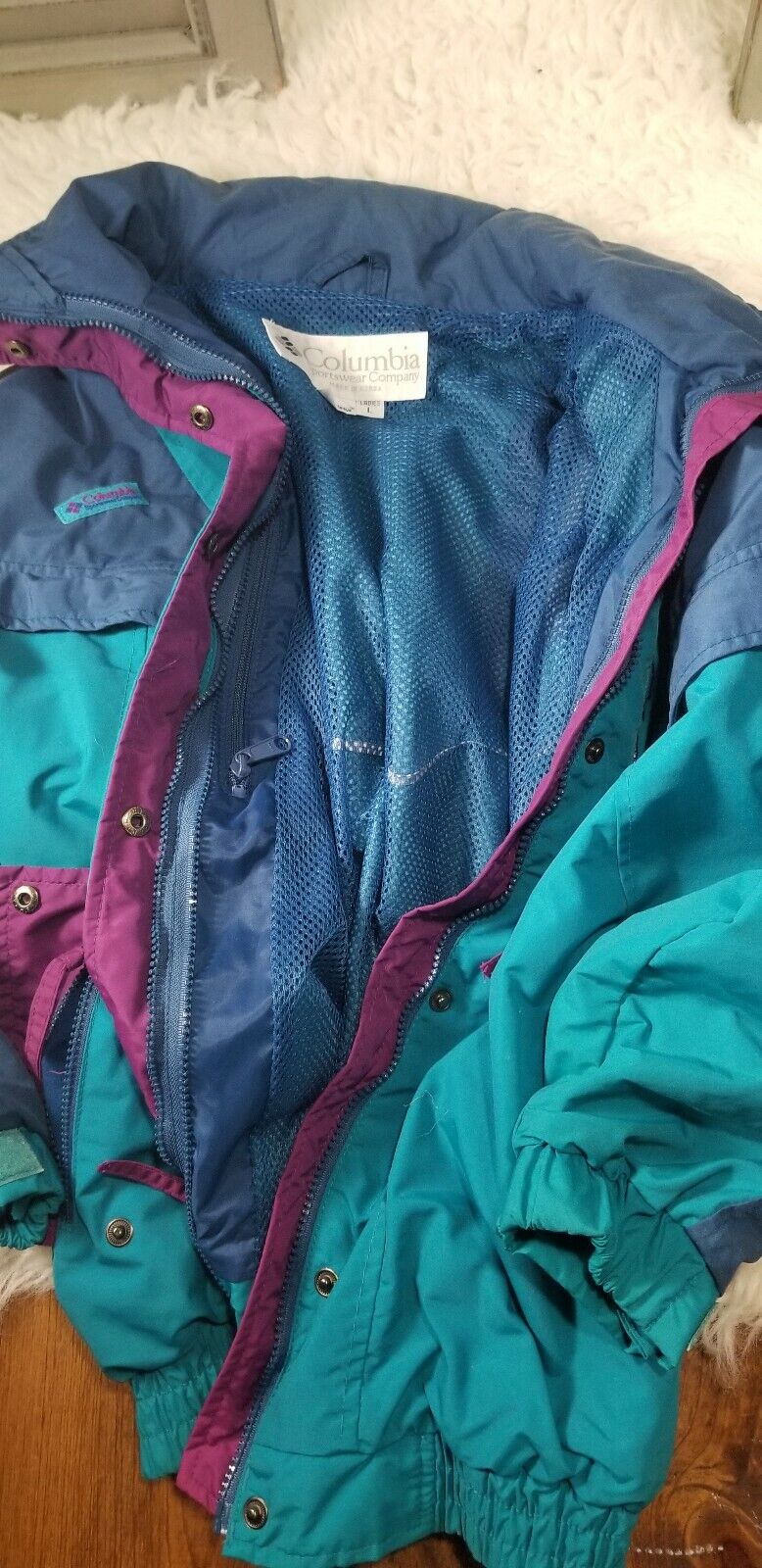 Vintage 90s Columbia Women's Ski Jacket Multi-Col… - image 9