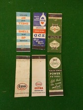 Lot of 6 Vintage Mathbox Covers Oil Gas BP Shell Esso QCS Power Petrol