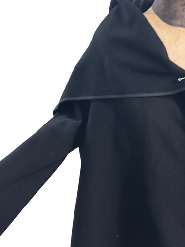 Vintage Comme Des Garcons Black Wool Cape Made In Japan S - Picture 3 of 8