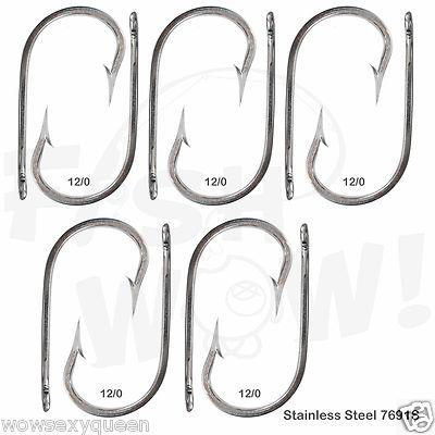12 0 fishing hooks 10pcs Fish WOW! 12/0 Fishing 7691S Stainless Steel Hook Tuna Dorado Wahoo  Marlin