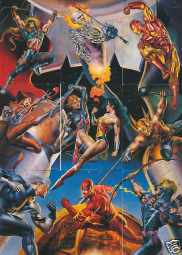 1995 DC versus MARVEL IMPACT vs. FULL 18 Embossed Set Boris