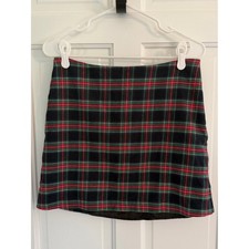 Vineyard Vines Plaid Mini Skirt Size 4 Holiday Tartan Lined Cotton